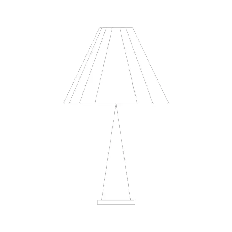 Table Lamp Elev (33) DWG CAD block thumbnail — lighting drawing