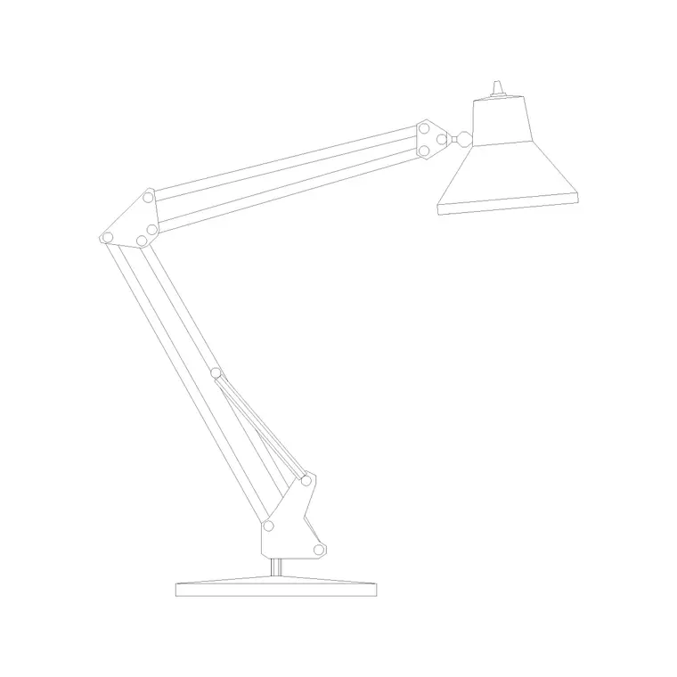 Table Lamp Elev (35) DWG CAD block thumbnail — lighting drawing