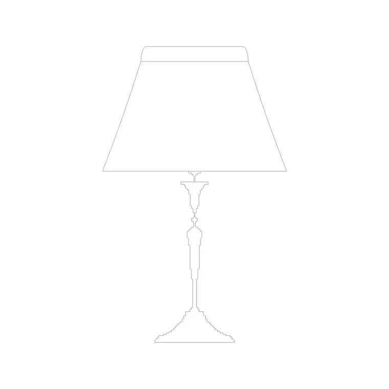 Table Lamp Elev (36) DWG CAD block thumbnail — lighting drawing
