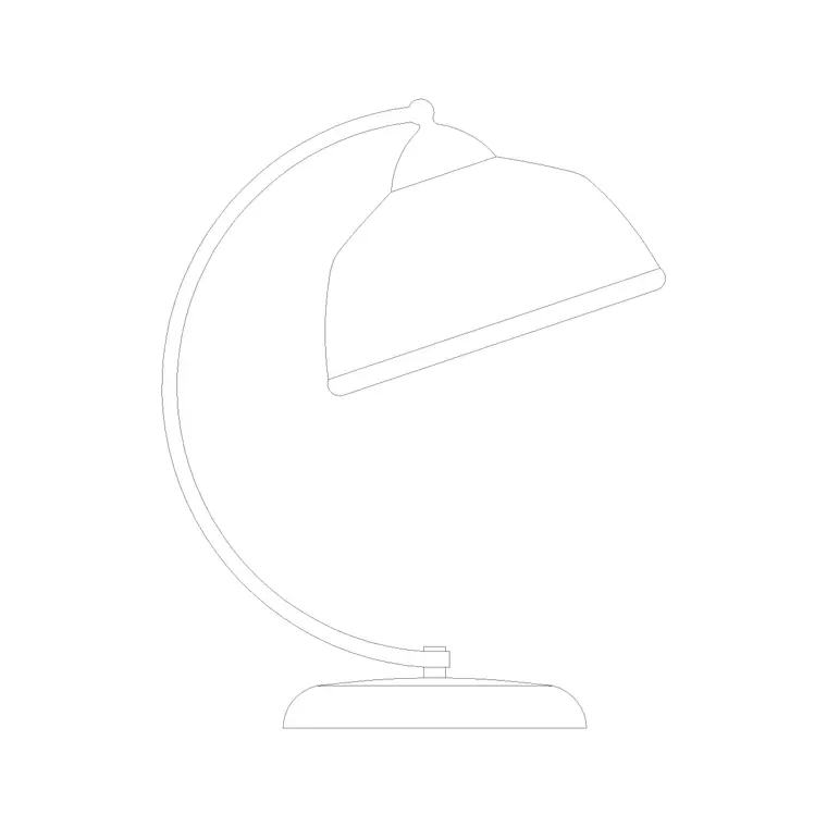 Table Lamp Elev (37) DWG CAD block thumbnail — lighting drawing
