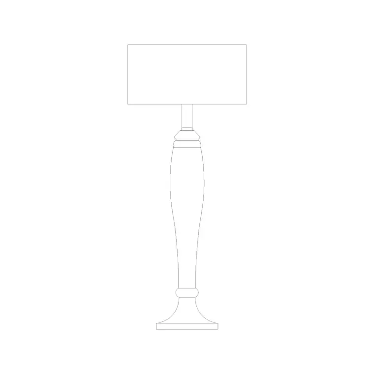 Table Lamp Elev (38) DWG CAD block thumbnail — lighting drawing