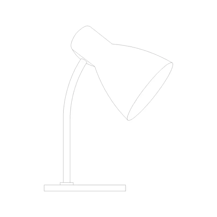 Table Lamp Elev (39) DWG CAD block thumbnail — lighting drawing