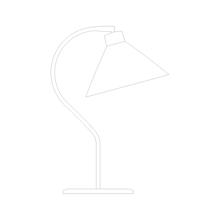 Table Lamp Elev (4) DWG CAD block thumbnail — lighting drawing