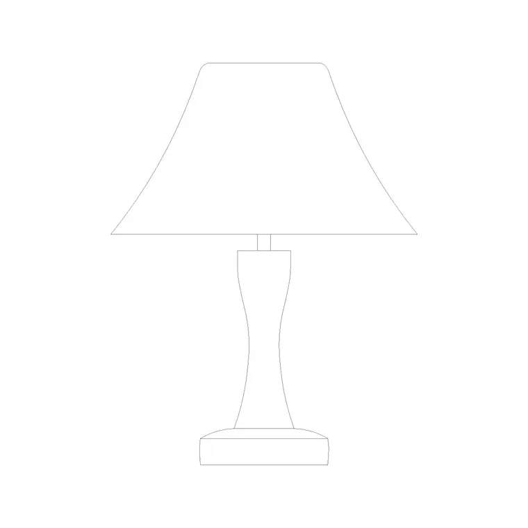 Table Lamp Elev (5) DWG CAD block thumbnail — lighting drawing