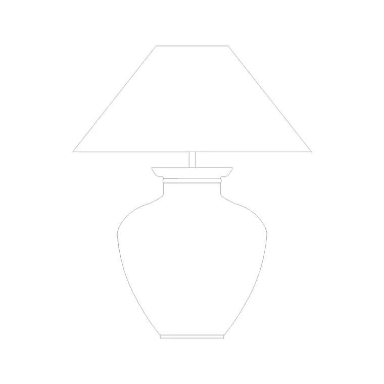 Table Lamp Elev (8) DWG CAD block thumbnail — lighting drawing
