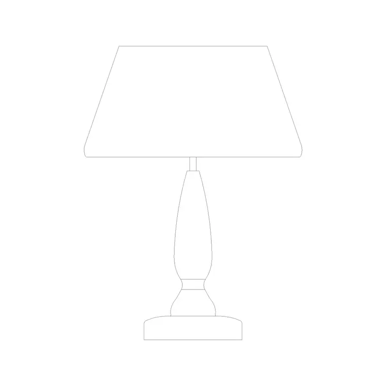 Table Lamp Elev (9) DWG CAD block thumbnail — lighting drawing