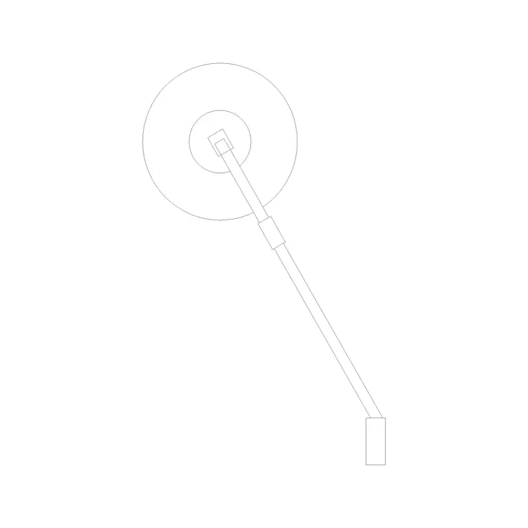 Table Lamp Plan DWG CAD block thumbnail — lighting drawing