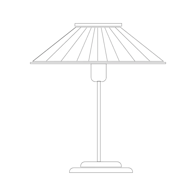 Table Lamp Slim Shade DWG CAD block thumbnail — lighting drawing