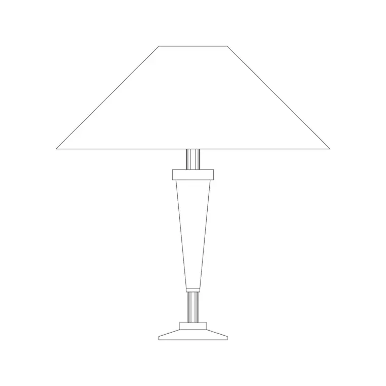 Table Lamp Slim Stand DWG CAD block thumbnail — lighting drawing