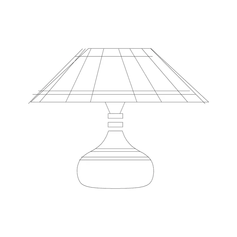 Table Lamp Small Size DWG CAD block thumbnail — lighting drawing