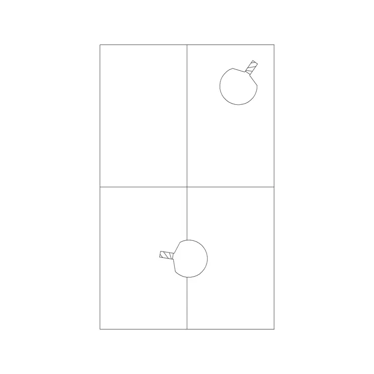Table Tennis DWG CAD block thumbnail — fitness & sports drawing