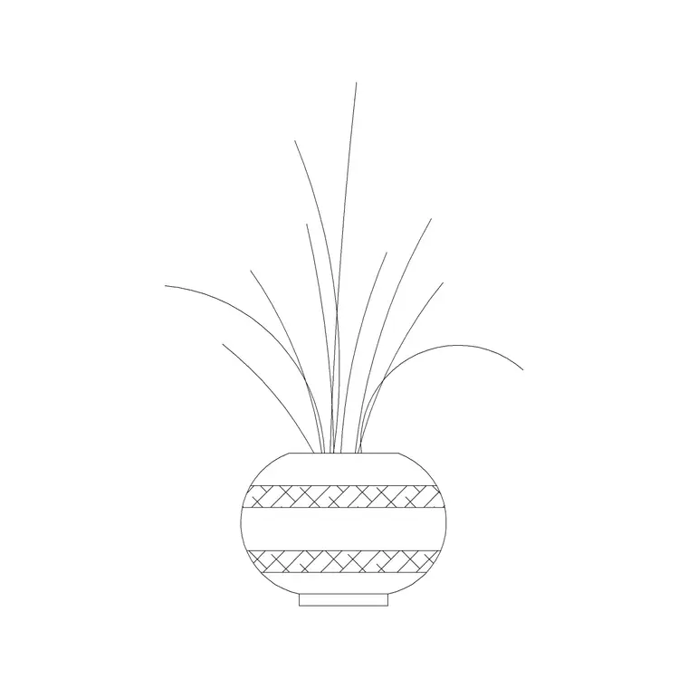 Table Vase DWG CAD block thumbnail — accessories drawing