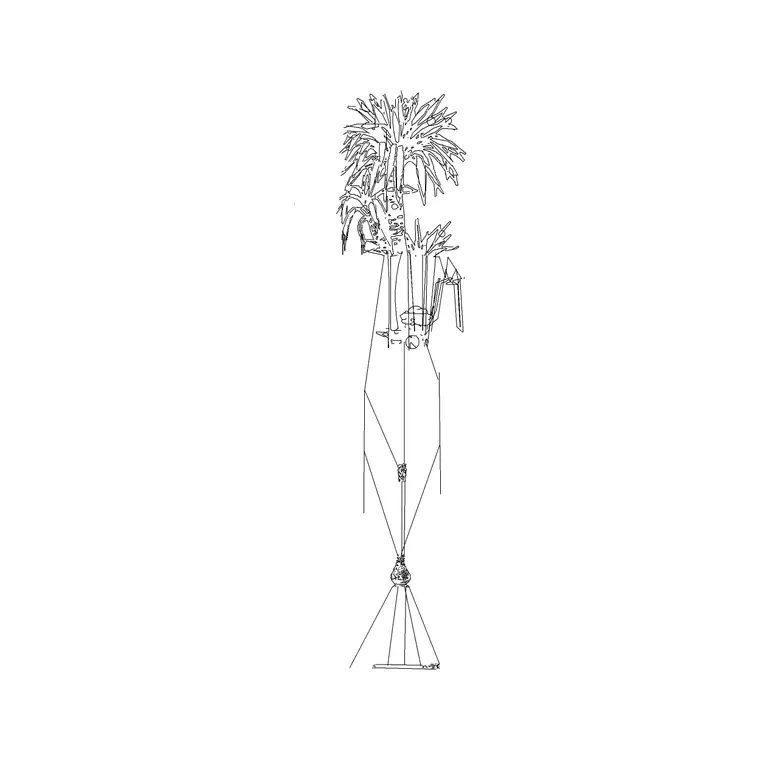 Tall Vase DWG CAD block thumbnail — accessories drawing