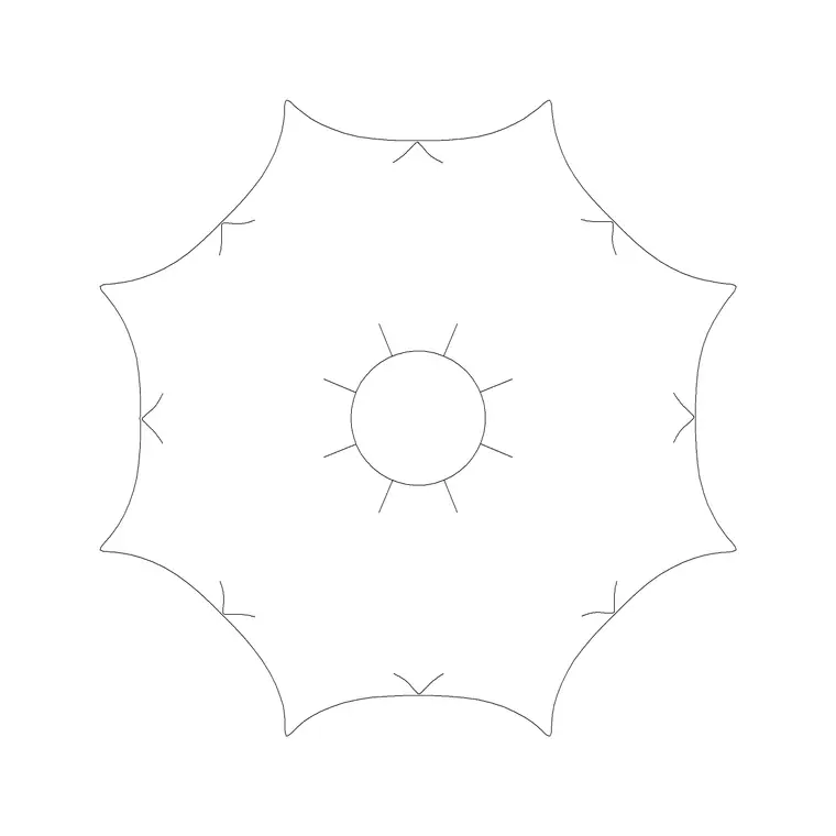 Taraxacum 1 Light Plan DWG CAD block thumbnail — lighting drawing