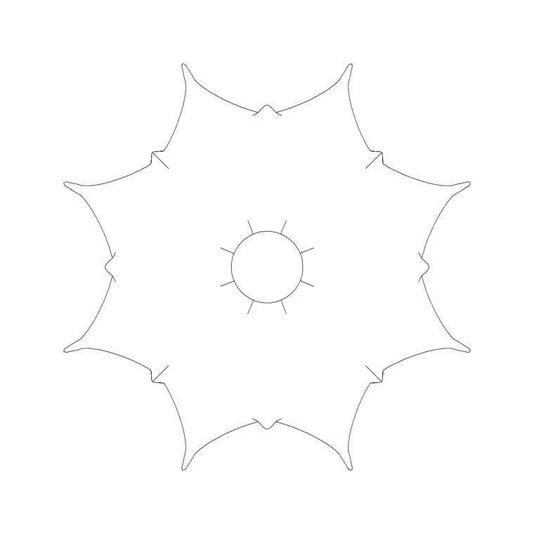 Taraxacum 2 Light Plan DWG CAD block thumbnail — lighting drawing
