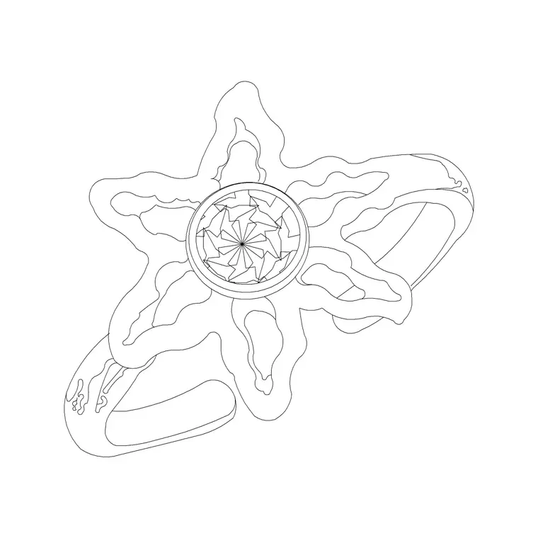 Tiffany Ring DWG CAD block thumbnail — accessories drawing