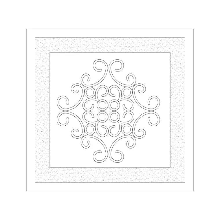 Tile Frame 1 DWG CAD block thumbnail — accessories drawing