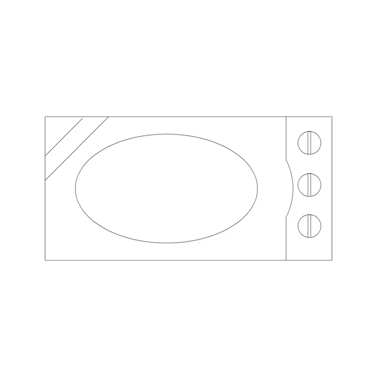 Toasters 3 DWG CAD block thumbnail — kitchen drawing