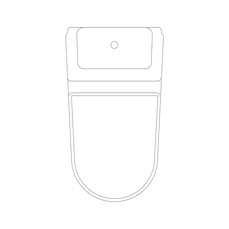 Toilet Commode 1 DWG CAD block thumbnail — bathroom drawing