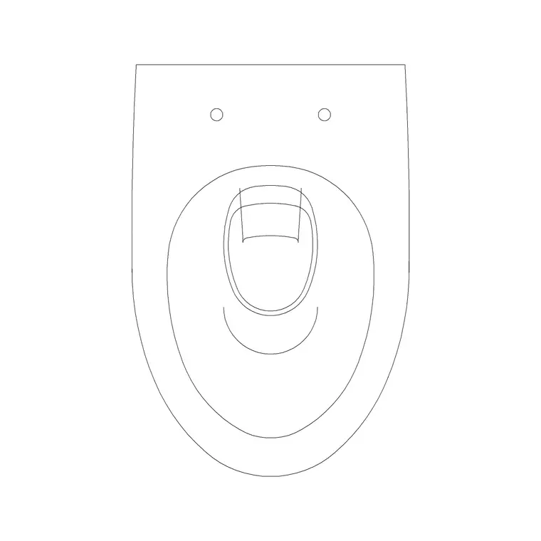 Toilet Commode 11 DWG CAD block thumbnail — bathroom drawing