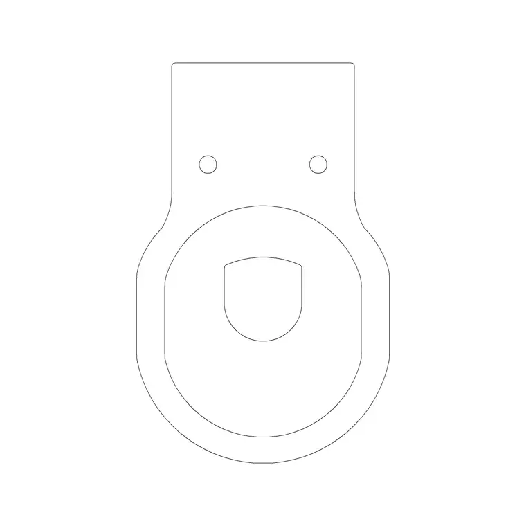 Toilet Commode 12 DWG CAD block thumbnail — bathroom drawing