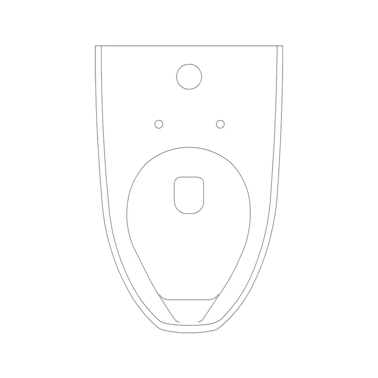 Toilet Commode 13 DWG CAD block thumbnail — bathroom drawing