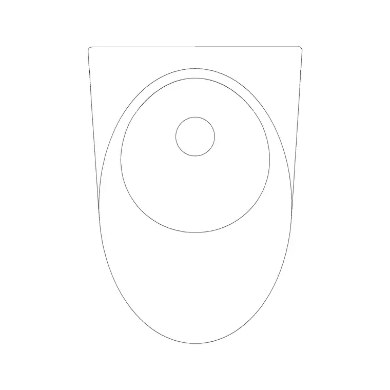 Toilet Commode 14 DWG CAD block thumbnail — bathroom drawing