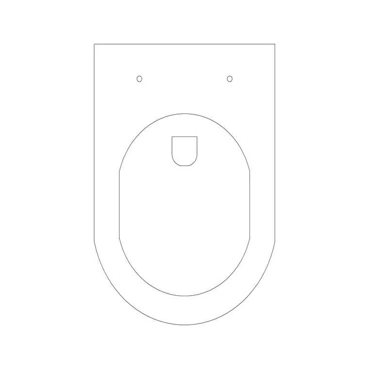 Toilet Commode 17 DWG CAD block thumbnail — bathroom drawing