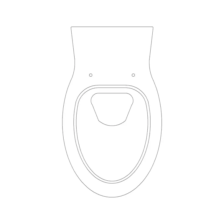 Toilet Commode 19 DWG CAD block thumbnail — bathroom drawing