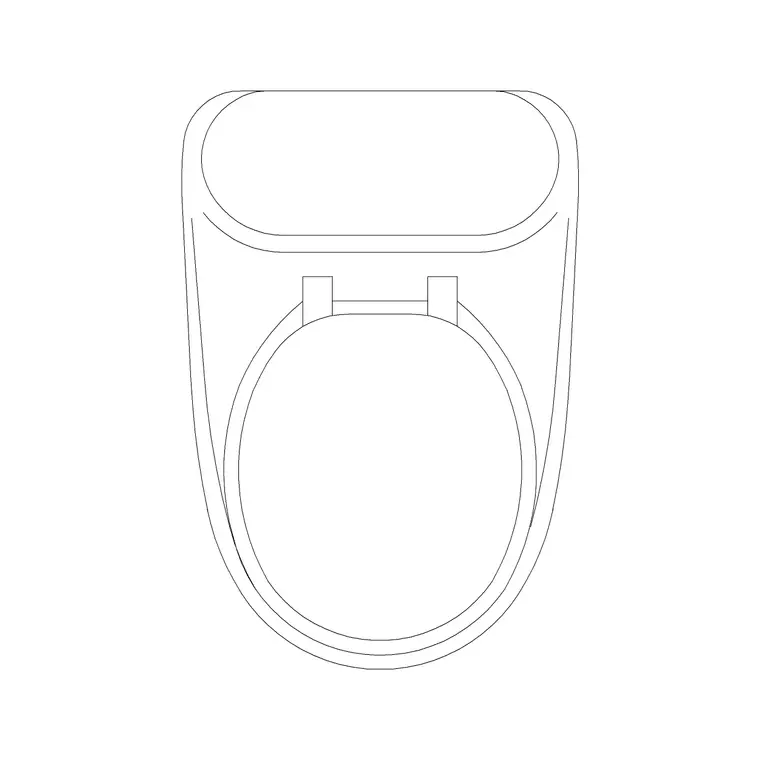 Toilet Commode 20 DWG CAD block thumbnail — bathroom drawing