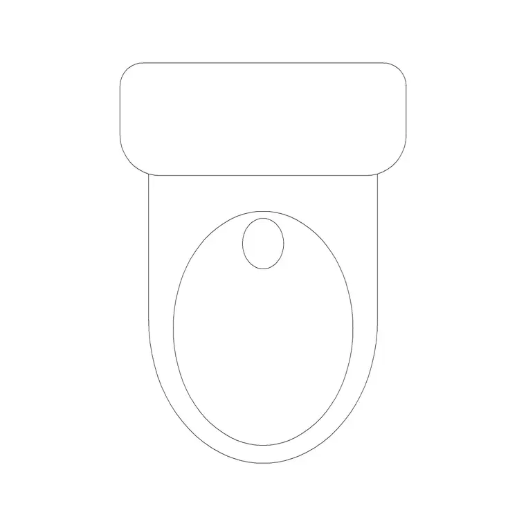 Toilet Commode 21 DWG CAD block thumbnail — bathroom drawing