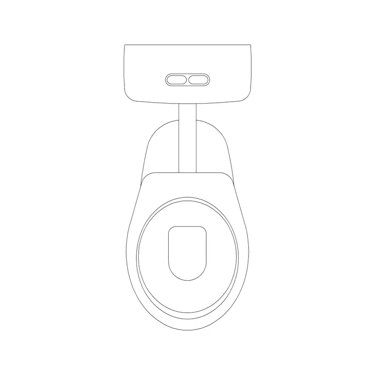 Toilet Commode 23 DWG CAD block thumbnail — bathroom drawing