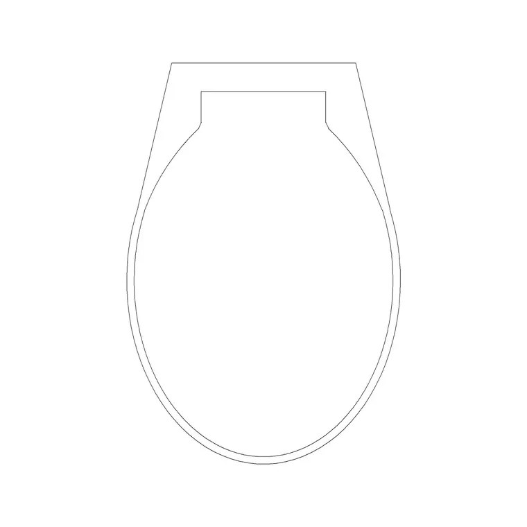 Toilet Commode 25 DWG CAD block thumbnail — bathroom drawing