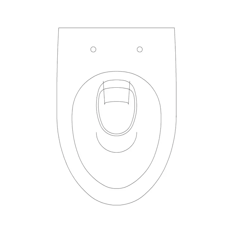 Toilet Commode 27 DWG CAD block thumbnail — bathroom drawing