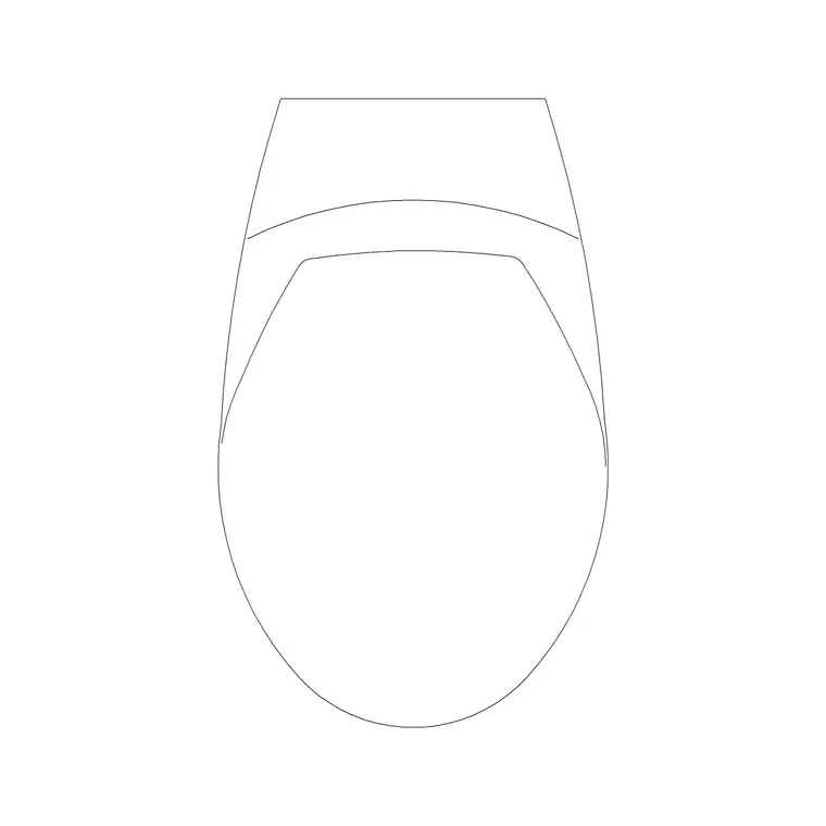 Toilet Commode 29 DWG CAD block thumbnail — bathroom drawing