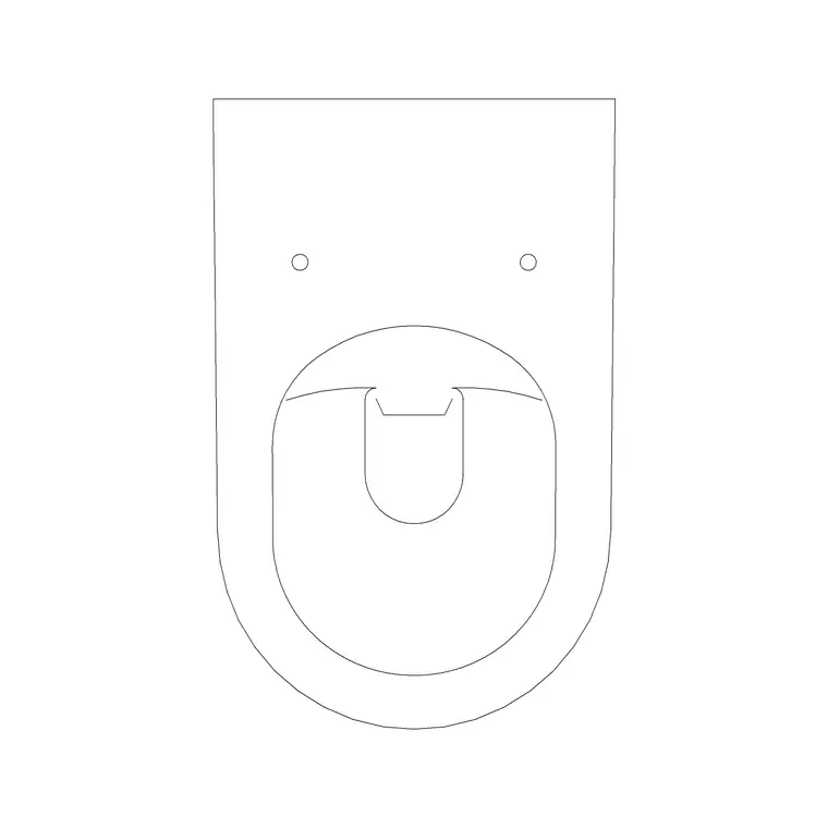 Toilet Commode 3 DWG CAD block thumbnail — bathroom drawing