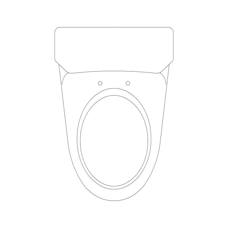 Toilet Commode 31 DWG CAD block thumbnail — bathroom drawing
