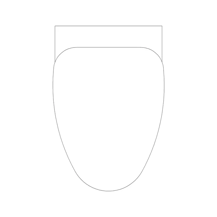 Toilet Commode 33 DWG CAD block thumbnail — bathroom drawing