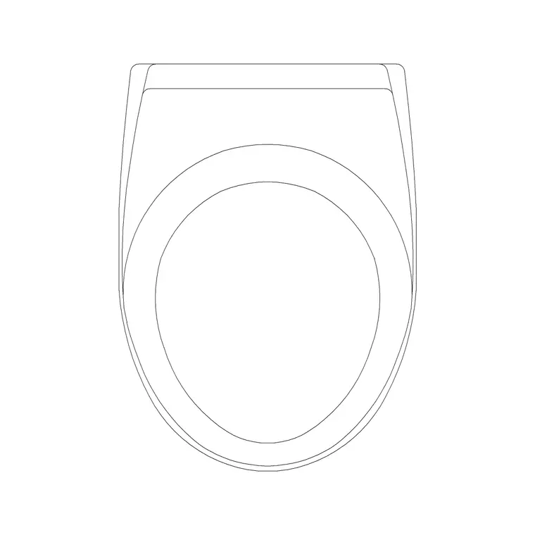 Toilet Commode 5 DWG CAD block thumbnail — bathroom drawing