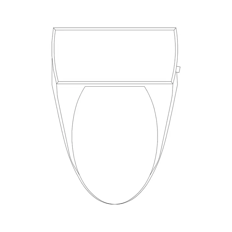 Toilet Commode 6 DWG CAD block thumbnail — bathroom drawing