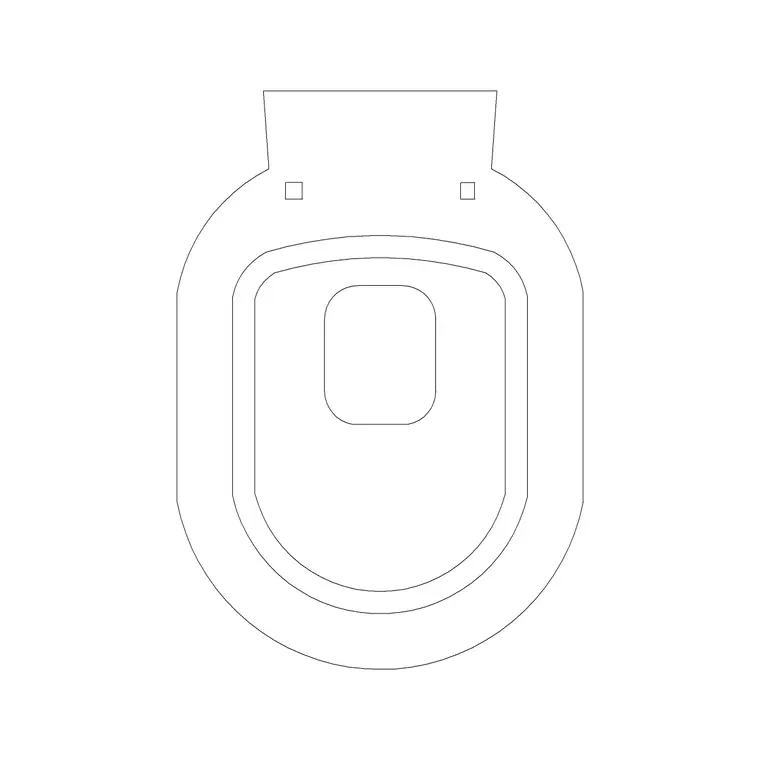 Toilet Commode 7 DWG CAD block thumbnail — bathroom drawing