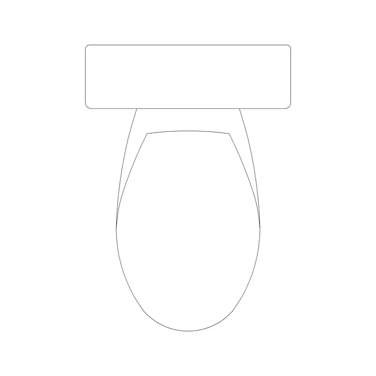 Toilet Commode 8 DWG CAD block thumbnail — bathroom drawing