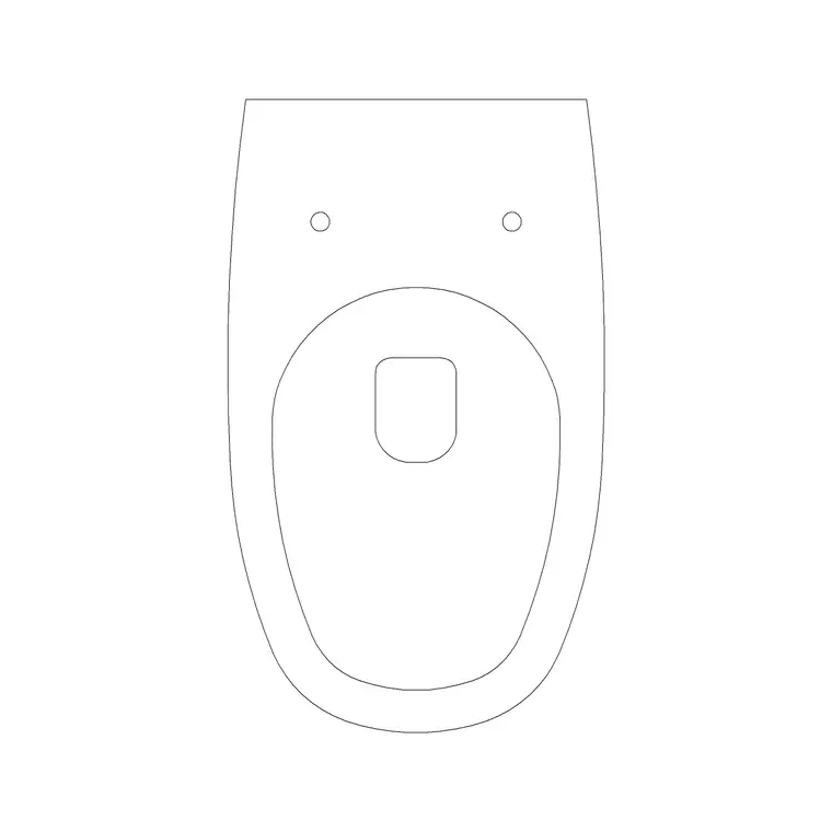 Toilet Commode 9 DWG CAD block thumbnail — bathroom drawing