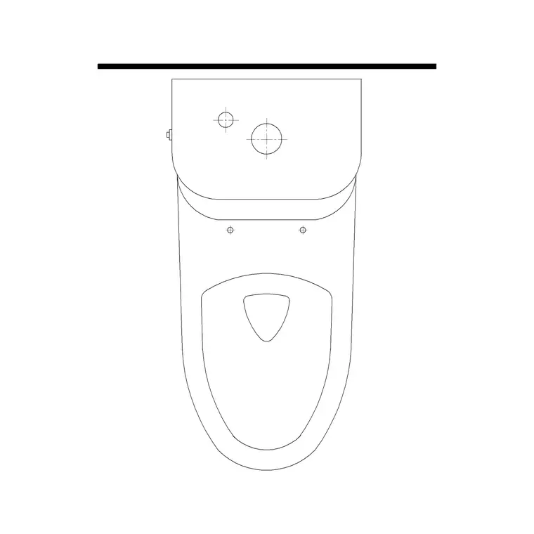 Toilet Double Piece Plan DWG CAD block thumbnail — bathroom drawing