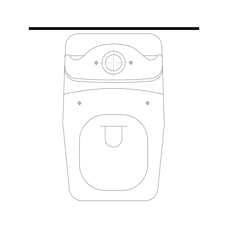 Toilet With Tank Plan 2 DWG CAD block thumbnail — bathroom drawing