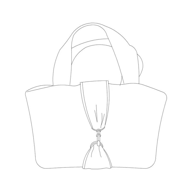 Tote Bag 2 DWG CAD block thumbnail — accessories drawing
