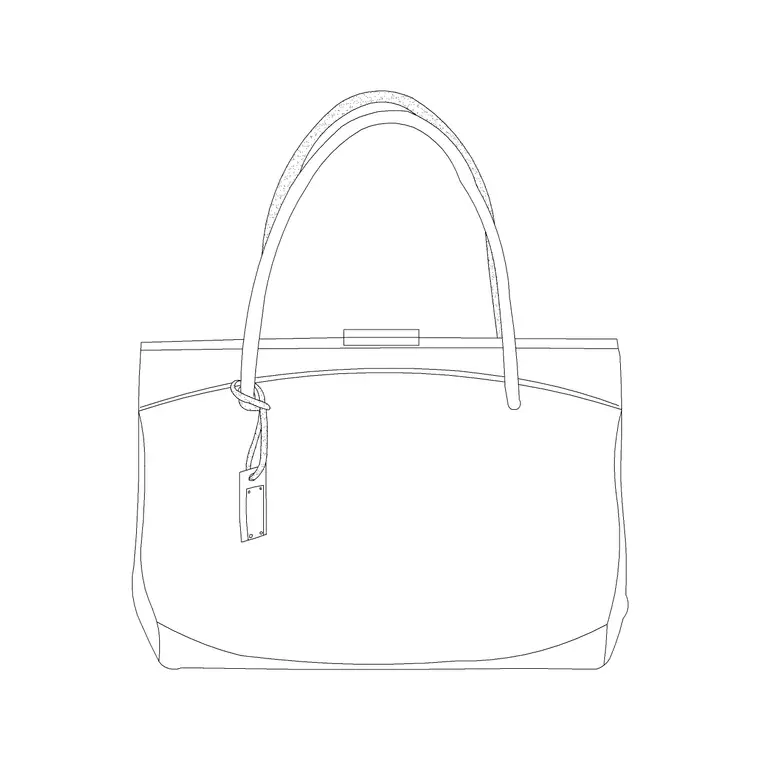 Tote Bag DWG CAD block thumbnail — accessories drawing