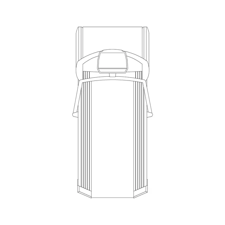 Treadmill 2 DWG CAD block thumbnail — fitness & sports drawing