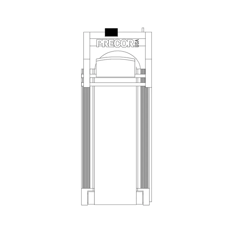 Treadmill DWG CAD block thumbnail — fitness & sports drawing