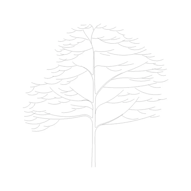 Tree Elevation (11) DWG CAD block thumbnail — trees & plants drawing